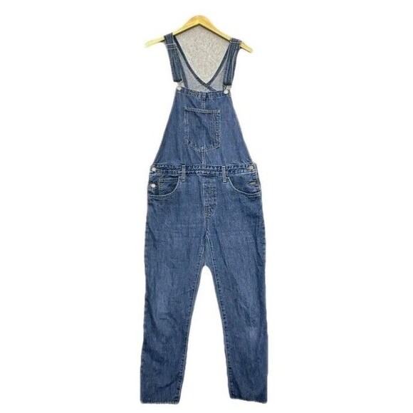 Levi's Bib Overalls Dungaree Womens Large Blue Denim Work Carpenter Farmer Chore - Picture 1 of 7